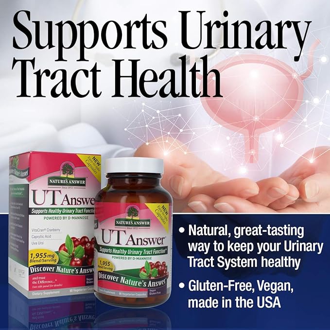 Nature's Answer Urinary Tract Health | Fast Acting Three-Day Regimen | Cranberry Flavor Dietary Supplement | Alcohol-Free, Gluten-Free, Kosher Certified, Vegetarian & Vegan 90 Capsules