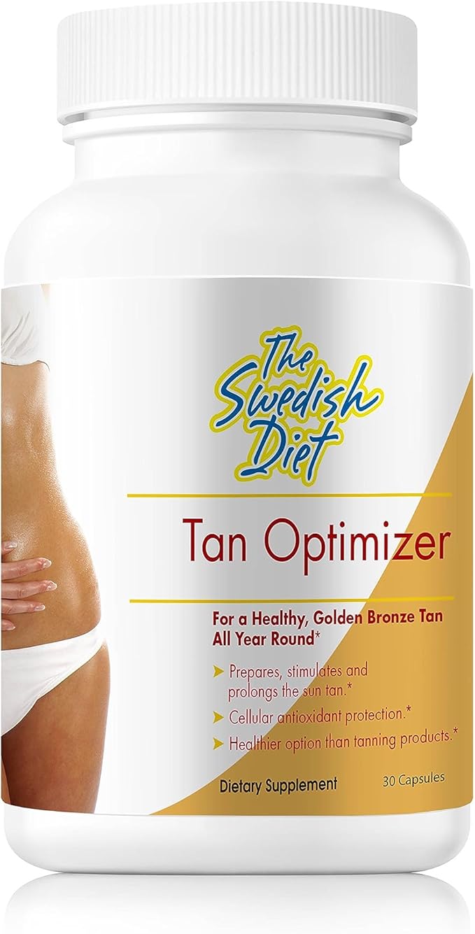 Tan Optimizer Tanning Pills – Beta Carotene & Antioxidant Skin Health Supplement with Lycopene for Radiant Skin – 30 Capsules