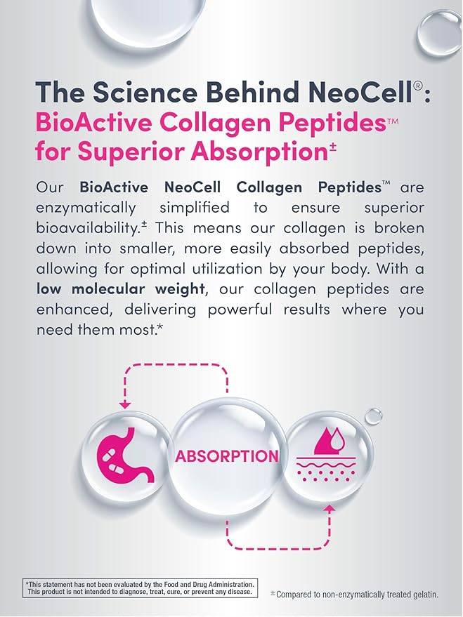 NeoCell Super Collagen with Vitamin C, 120ct Collagen Pills, Non-GMO, Grass Fed, Paleo Friendly, Gluten Free, Collagen Peptides Types 1 & 3 for Hair, Skin, Nails and Joints (Packaging May Vary)