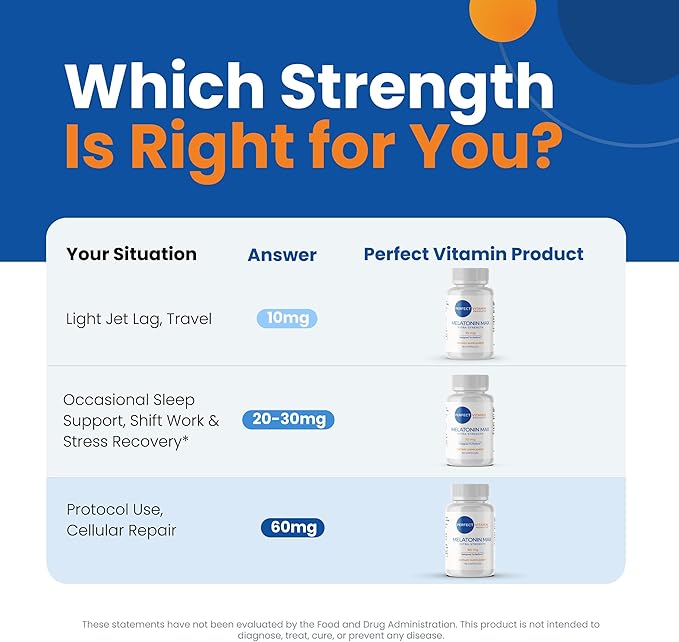 60mg Extra Strength Melatonin MAX - High Dosage Melatonin, Vegan, Non-GMO, Gluten-Free (1-Pack)