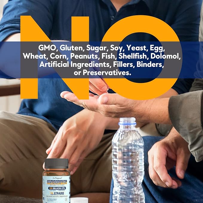 Probiotics for Women & Men 120 Billion CFU with 36 Probiotic Strains for Digestive Health and Gut Health, Delayed Release Capsules, Stomach Acid Resistant, No Need for Refrigeration 90 Capsules