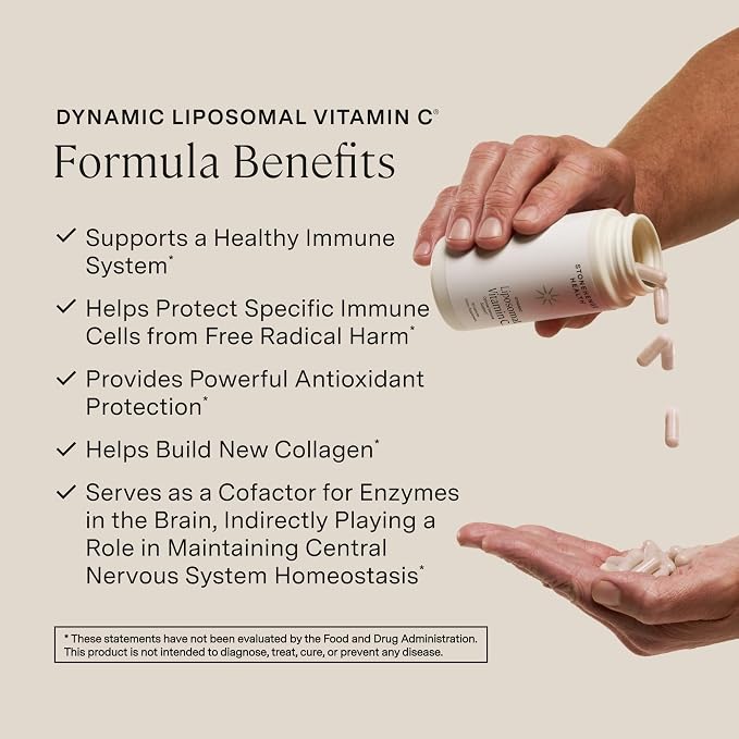 Stonehenge Health Dynamic Liposomal Vitamin C 1500mg - 90 Capsules - Advanced Formula - Phospholipids sourced from Non-GMO Sunflower, Supports Healthy Immune System, Collagen Synthesis & Brain Health