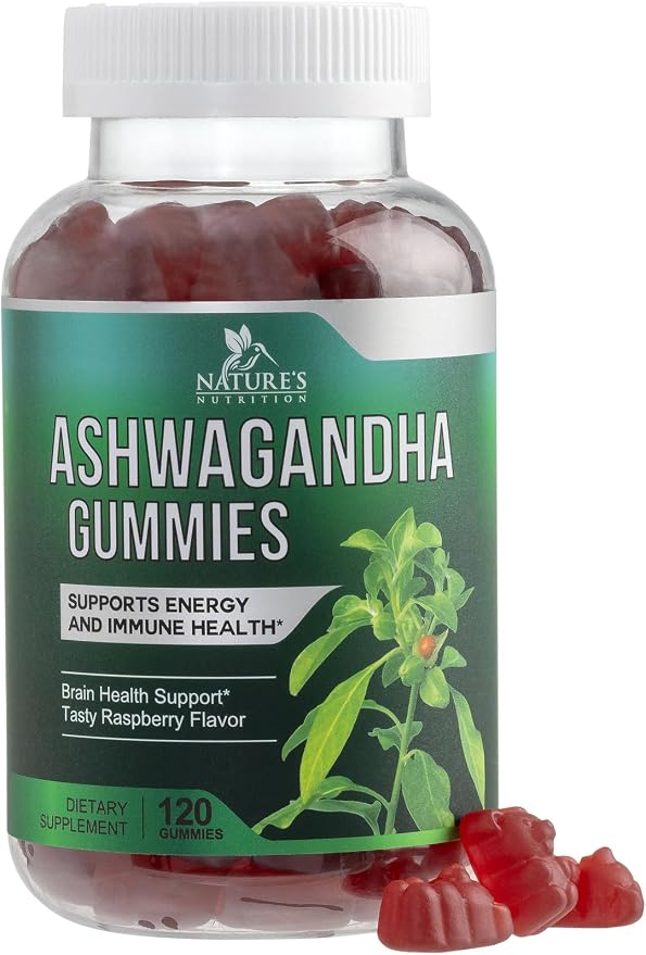 Ashwagandha Gummies - Advanced Ashwagandha Gummy Formula for Daily Use - Natural Antioxidant Support & Brain Health Support - Natural Calm, Relaxation, & Immune Support - Berry Flavor - 120 Gummies