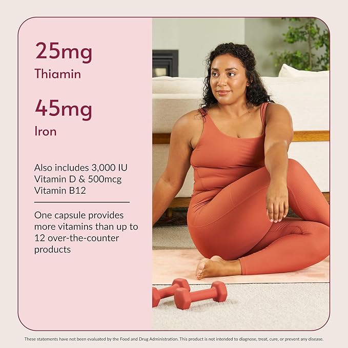 Bariatric Advantage Ultra Solo with Iron - Once-Per-Day Daily Multivitamin - for Bariatric Patients - with Thiamin, Vitamin A & More - Gluten Free - 90 Capsules