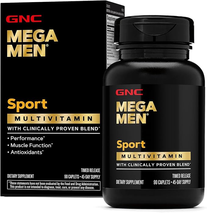 GNC Mega Men Sport Multivitamin | Performance, Muscle Function, and General Health | 90 Count