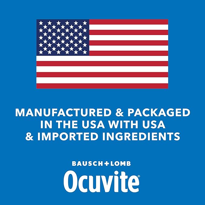 Ocuvite Eye Vitamin & Mineral Supplement, Gummy Multivitamin for Eyes, Zinc, Vitamin C & E, Lutein & Zeaxanthin Supplements for Vision Support for Adults, 60 Gummies