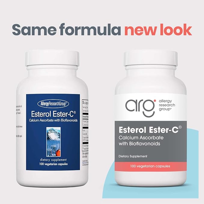 Allergy Research Group Esterol Ester C - Delivers 1.35 g Vitamin C - Buffered Vitamin C with Bioflavonoids & Quercetin - Immune & Antioxidant Support - 100 Servings - 100 Capsules