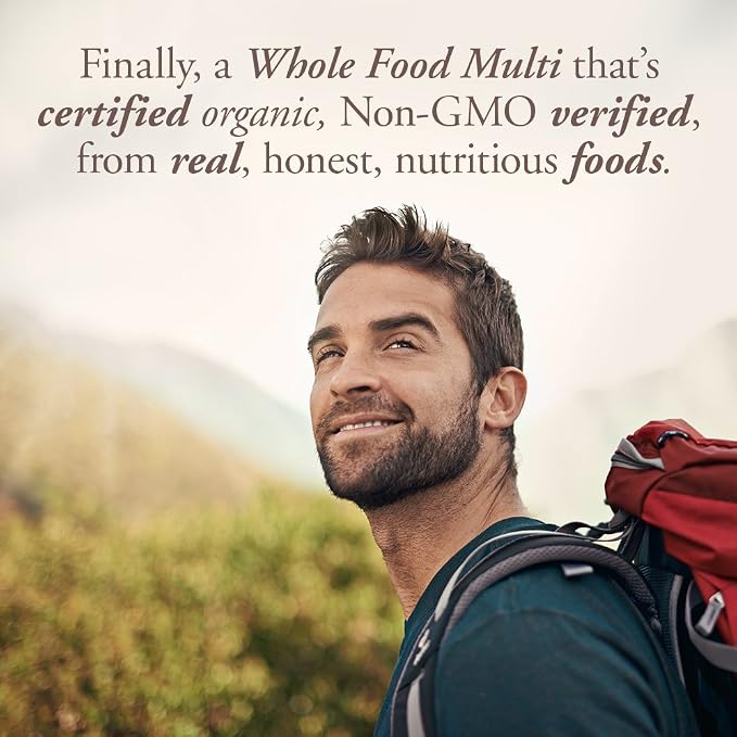 Garden of Life Organics Whole Food Multivitamin for Men,120 Tablets,Vegan Mens Vitamins and Minerals for Health and Well-Being,Certified Organic Vegan Multi,(Pack of 2)