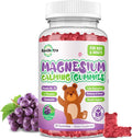 Magnesium Gummies for Kids - Magnesium Glycinate Gummies Supplement with L-Theanine, Vitamin B6, D3 for Kids & Adults - Support Calm, Sleep, Relaxation, Brain, Bones, Sugar Free Grape 60ct