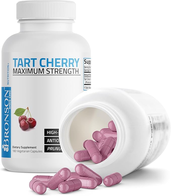 Bronson Tart Cherry Maximum Strength, 180 Vegetarian Capsules (90 Servings)