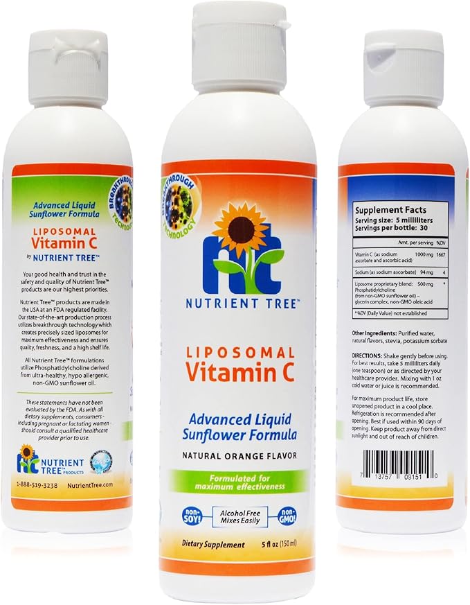 Liposomal Vitamin C | Alcohol Free | Non-Soy | Non-GMO | Made in USA