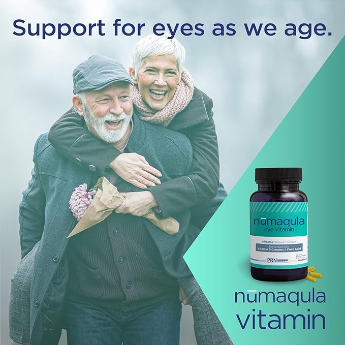 nūmaqula Eye Vitamins - 90 Capsules, 30-Day Supply - AREDS2-Based Eye Supplements with Lutein, Zeaxanthin, Vitamin B Complex & Vitamin E for Advanced Macular Support