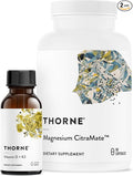THORNE - Wellness Bundle - Bone, Muscle, Heart, and Lung Health - Vitamin D + K2 Liquid & Magnesium CitraMate