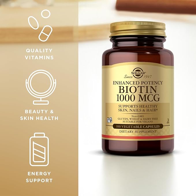 Enhanced Potency Biotin 1Vitamin 000 mcg 100 Veg Capsules