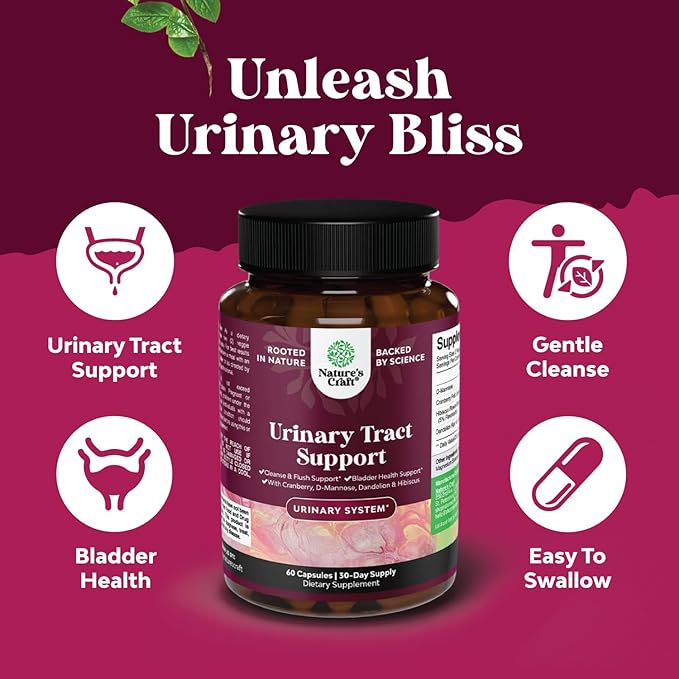 Bundle of D Mannose Capsules for Urinary Tract Health for Women Fast Acting Super Concentrated Cranberry 60ct and Kidney Support Cranberry Supplement for Women and Men for Kidney and Bladder Health