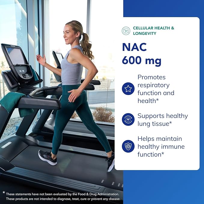 Pure Encapsulations NAC 600 mg - N-Acetyl Cysteine NAC Supplement for Lung Health & Immune Support, Liver Support & Antioxidants* - with Freeform N-Acetyl-L-Cysteine - 360 Capsules
