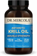 Dr. Mercola Antarctic Krill Oil Double Strength - 2,000 mg - Omega-3 Supplement with EPA & DHA - Supports Brain, Heart, Joint & Immune Health - GMO-Free & Gluten-Free - 90 Capsules (30 Servings)