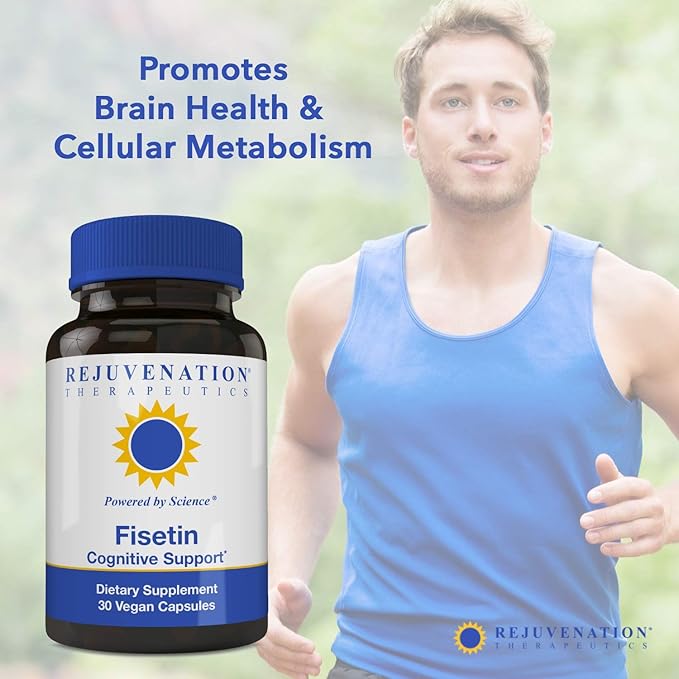 Rejuvenation Therapeutics Fisetin | Senolytic | Dietary Flavonoid | Non-GMO, Vegan, Gluten-Free,100 mg, 30 Veggie Caps