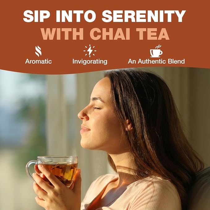 HANDPICK Masala Chai Tea Bags (100 Count) Strong Robust & Aromatic, Blended with Exotic Spices, Cinnamon, Black Pepper, Cloves & Cardamom - Premium Quality Eco-conscious Round Bags