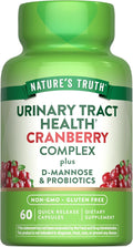 Nature's Truth Cranberry Pills | 60 Capsules | Plus D-Mannose & Probiotics | Supports Urinary Tract Health | Non-GMO & Gluten Free Supplement