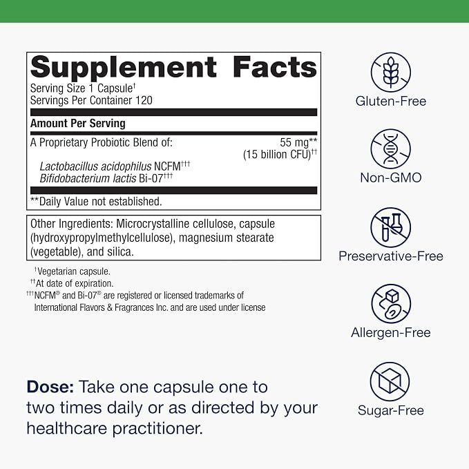 Metagenics UltraFlora Balance Probiotic - Shelf-Stable Daily Gut Health Supplement for Digestive & Immune Support* - Non-GMO & Gluten-Free - 30 Capsules