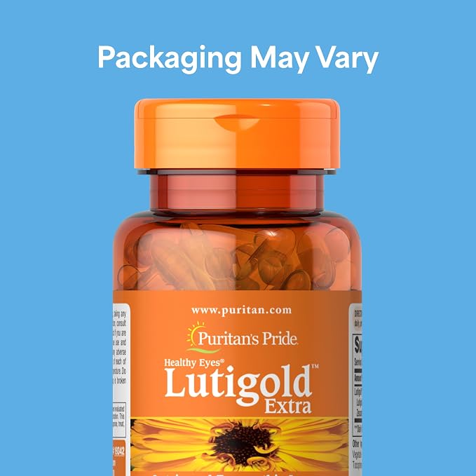 Puritan's Pride Premium Healthy Eyes Lutigold™ Extra Lutein with Meso-Zeaxanthin and Zeaxanthin for Men and Women, Vision Health Support, 2 Month Supply, 60 Easy-to-Swallow Rapid Release Softgels