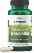 Swanson Double Strength Boswellia Serrata Ayurvedic Joint Supplement for Active Adults Seeking Flexibility and Mobility Support - 800 mg (60 Capsules)