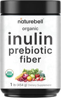 NatureBell Organic Inulin Prebiotic Fiber Powder, 1lb | Natural Chicory Root Source – Easily Mixes with Coffee or Smoothies – Fiber Supplement for Women & Men – Non-GMO, Vegan Friendly, Gluten Free