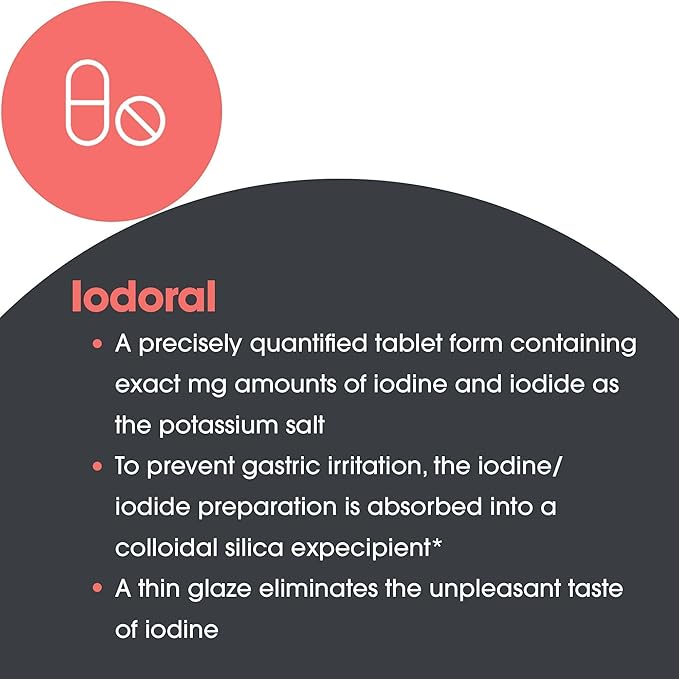 ARG Optimox Iodoral 12.5 mg - Iodine & Potassium Iodide Supplement for Thyroid & Metabolic Balance Support - Free of Soy & Gluten - 90 Servings - 90 Tablets