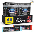 Pedialyte AdvancedCare Plus Electrolyte Powder, Has 33% More Electrolytes and PreActiv Prebiotics, Variety Pack: Berry Frost and Strawberry Freeze, 24 Powder Packets