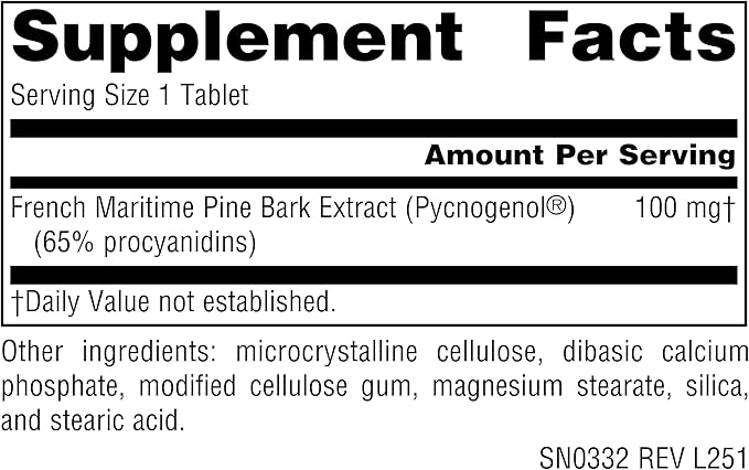 Source Naturals Pycnogenol Proanthocyanidin Complex, 100 mg - 30 Tablets