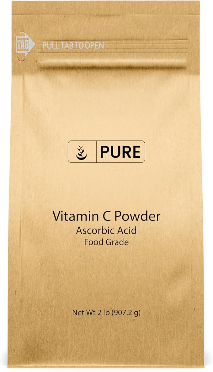 PURE ORIGINAL INGREDIENTS Vitamin C Powder (2 lb) Ascorbic Acid, Non GMO, Dietary Supplement