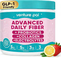 6-in-1 Daily Fiber Powder Supplement, Premium Acacia Fiber for Digestive & Gut Health, Sugar Free, GLP-1 Friendly Fiber Powder with Prebiotic, Probiotics, Collagen Peptides & Electrolytes - For Women