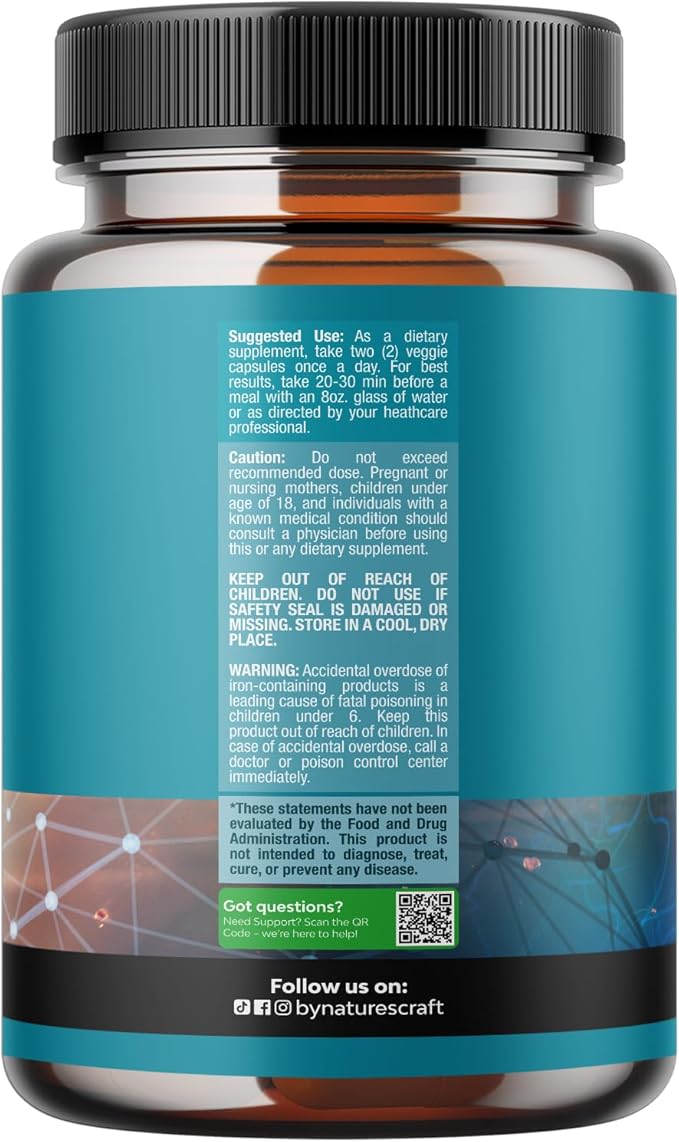 Natural Mind and Memory Supplement for Increased Mental Performance and Clarity Supports Brain Function Made with Pure Green Tea Extract DMAE Bitartrate and Vitamins - 60 Count - 2 Pack