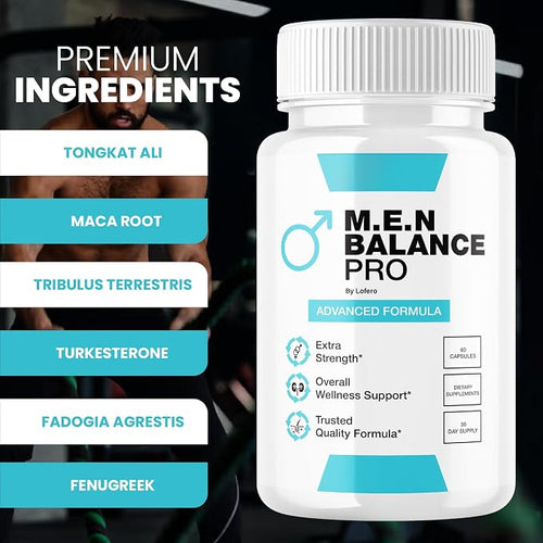 (5 Pack) Men Balance Pro Capsules, M.E.N Max Triple Action Formula Capsulas Pills Mens Multivitamins Premium All Natural Advanced Maximum Strength Health Wellness Supplement Support Reviews (300 ct)