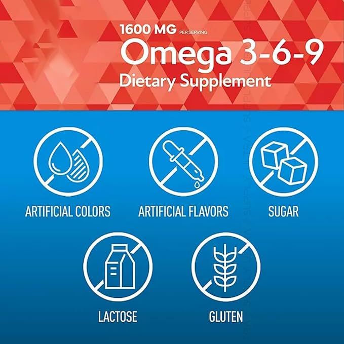 Omega 3-6-9 Dietary Supplement (325 ct.) - Promote Visual Function and Eye Health - Support Heart, Cardiovascular Health, Healthy Skin, Hair and Overall Health (Omega 3-6-9)