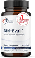 Designs for Health DIM-Evail - 100mg Diindolylmethane Supplement - Enhanced Absorption Technology DIM Supplement - May Support Healthy Estrogen Metabolism - Gluten Free + Non-GMO (60 Softgels)