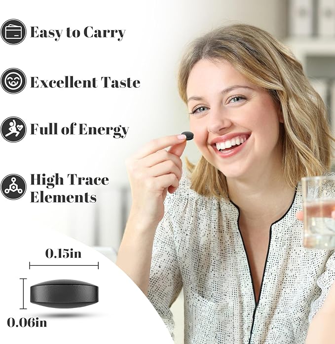 Shilajit Tablets 1000 MG, 100% Himalayan Organic, Shilajit Supplement Rich in Fulvic Acid & 85+ Trace Minerals for Men and Women, Energy & Immune System, 60 Count