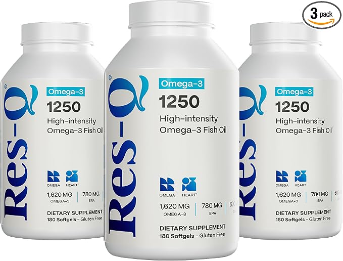Res-Q 1250 Omega-3 Fish Oil Capsules 3-Pack