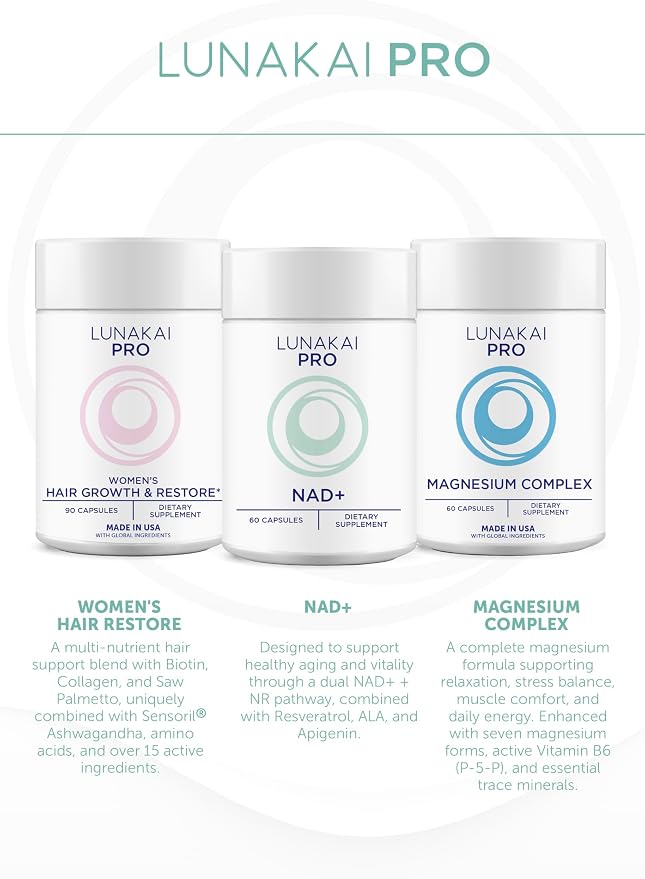 Lunakai PRO - Clinically Studied USA Made Myo-Inositol & D-Chiro Inositol Supplement for Women - 40:1 Ratio 4000mg with CoQ10 Folate & Vitamin D3 - Daily Hormone Balance & Ovarian Support - 120ct