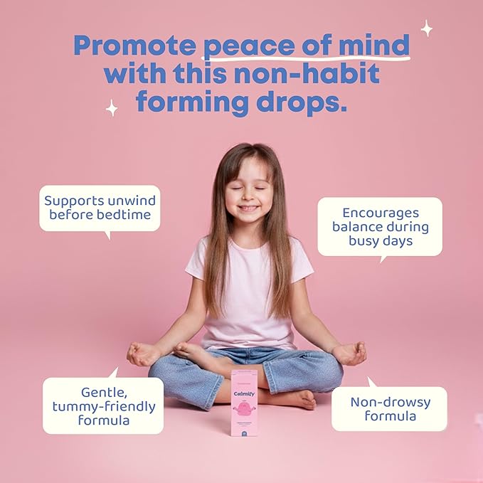 JoySpring Calmify Magnesium Glycinate for Kids | Liquid Magnesium with L-Theanine Supplement | Chamomile Extract & Passion Flower Extract | Sugar-Free Calm Drops | 1 fl oz (30 Servings)