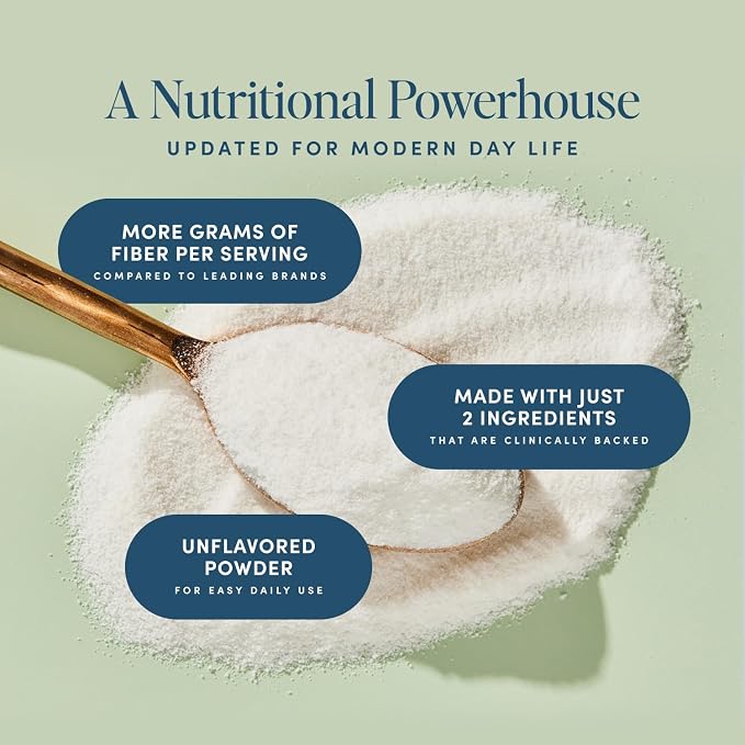 Bio.me Daily Prebiotic Fiber Powder Unflavored - 7g Per Serving - Soluble & Insoluble Fiber Supplement Powder for Women & Men - Digestive Health & Gut Health - GLP-1 Friendly, Sugar Free - 30 Servings