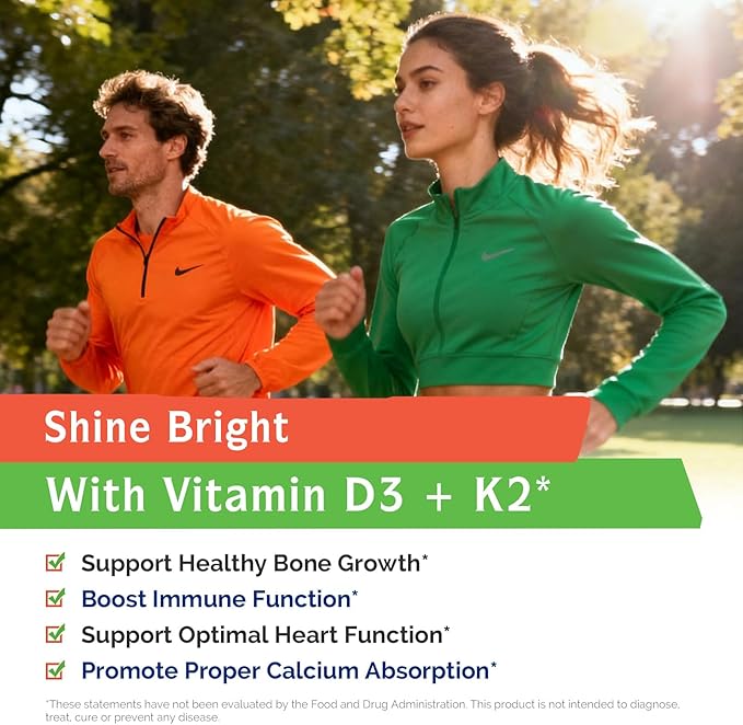 Innate Vitality Vitamin D3 K2 Supplement 90 Softgels, Vitamin D3 5000 IU + K2 100 mcg with Cold-Pressed Olive Oil for Maximize Absorption, Non-GMO, No Soy or Gluten, Bone, Immune & Heart Support