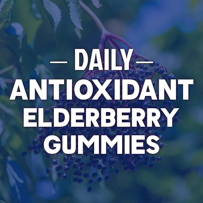 Elderberry Immune Support Gummies - 3X Strength Sambucus Elderberry Gummy with Vitamin C, D3 & Zinc - Nature’s Black Elderberry Extract - Immune Support Supplement for Adults & Kids - 120 Gummies