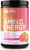 Optimum Nutrition Amino Energy - Pre Workout with Green Tea, BCAA, Amino Acids, Keto Friendly, Green Coffee Extract, Energy Powder - Tropical Sunrise, 9.5 Ounce, 30 Servings (Packaging May Vary)