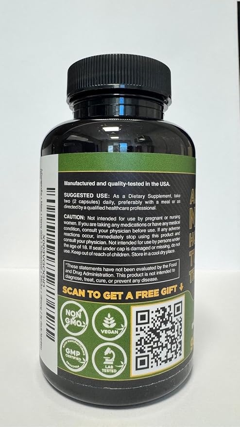 Gade Nutrition Ashwagandha with Maca Root, Horny Goat Weed, Turkesterone Supplement, Tribulus Terrestris, Panax Ginseng | 90 Vegetable Capsules for Energy, Stamina, Performance. | Made in USA