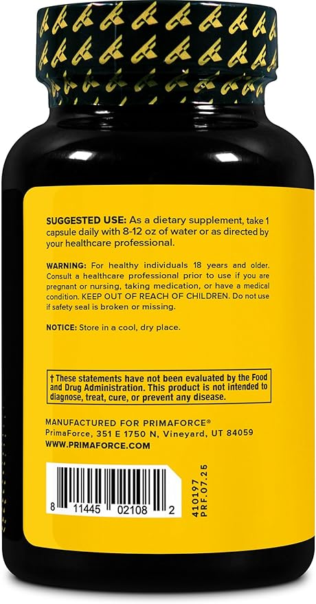 Primaforce Milk Thistle Extract 180 Capsules for 180 Servings Per Bottle - Gluten Free, GMO-Free Dietary Supplement