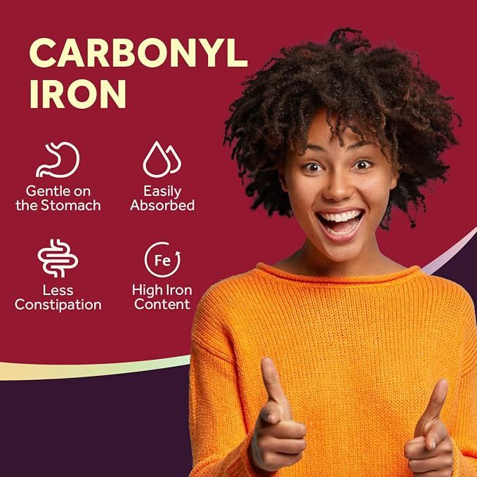 Doctor's Recipes Iron Supplement 65 mg with Vitamin C - Maximized Absorption & Stomach Friendly Iron Pills for Red Blood Cells Formation, Heart, Brain & Immunity Health - Vegan 120 Iron Tabs (2 Pack)