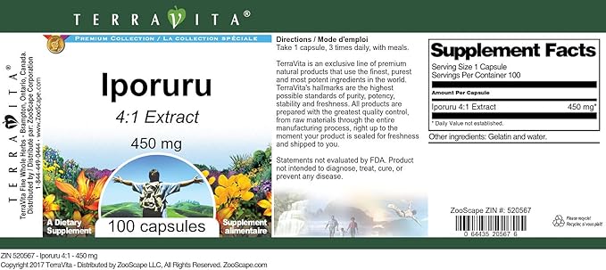 Iporuru 4:1-450 mg (100 Capsules, ZIN: 520567) - 3 Pack