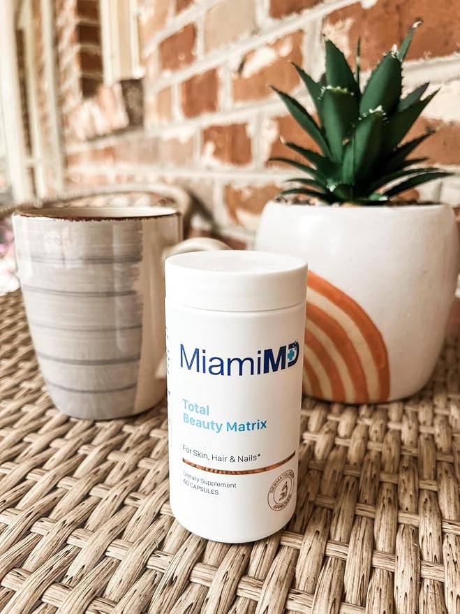MiamiMD Total Beauty Matrix Collagen Supplements for Women - Collagen Capsules with Vitamin C for Hair, Skin and Nails - Cruelty Free - (60 Capsules) - 6 Pack